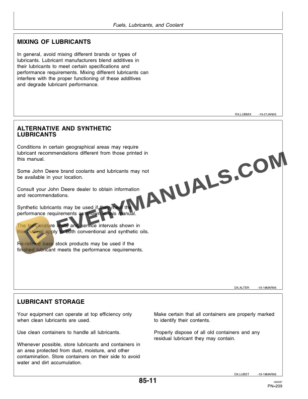 John Deere 8100 8200 8300 and 8400 Tractor Operator Manual OMAR116931 3