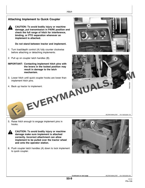 John Deere 8110 8210 8310 8410 Tractors Operator Manuals OMAR178326 2