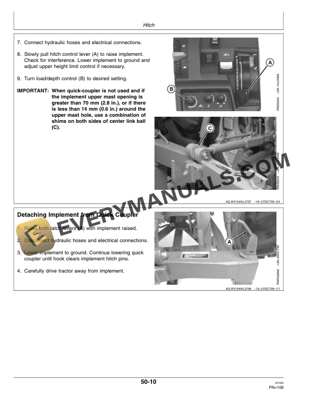 John Deere 8110 8210 8310 and 8410 Tractor Operator Manual OMAR152156 2