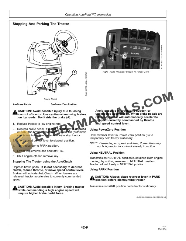 John Deere 8295RT, 8320RT, 8345RT Tractors Operator Manual OMRE314044 4 John Deere 8295rt, 8320rt, And 8345rt Tractors Operator Manuals OMRE314044-2