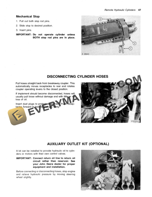 John Deere 8440 8640 Tractor Operator Manual OMRW15912 2