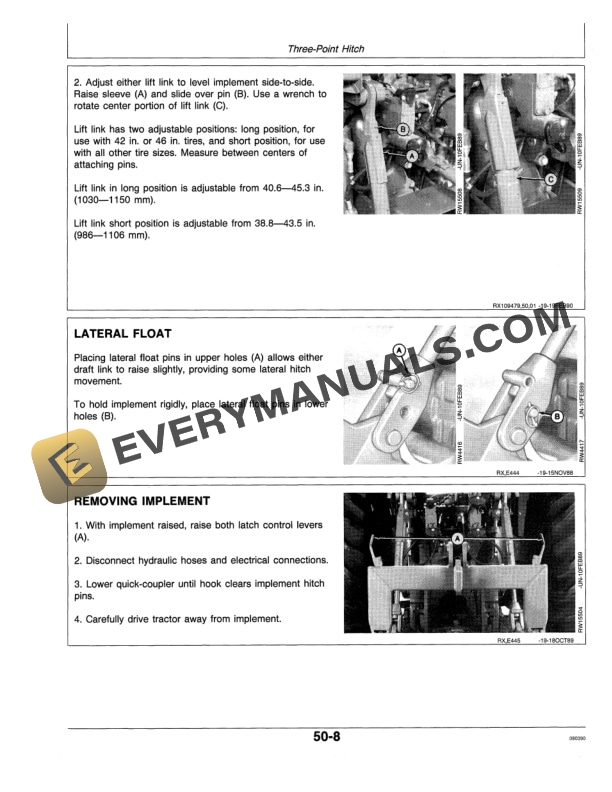 John Deere 8560 8760 8960 Tractor Operator Manual OMAR109479 2