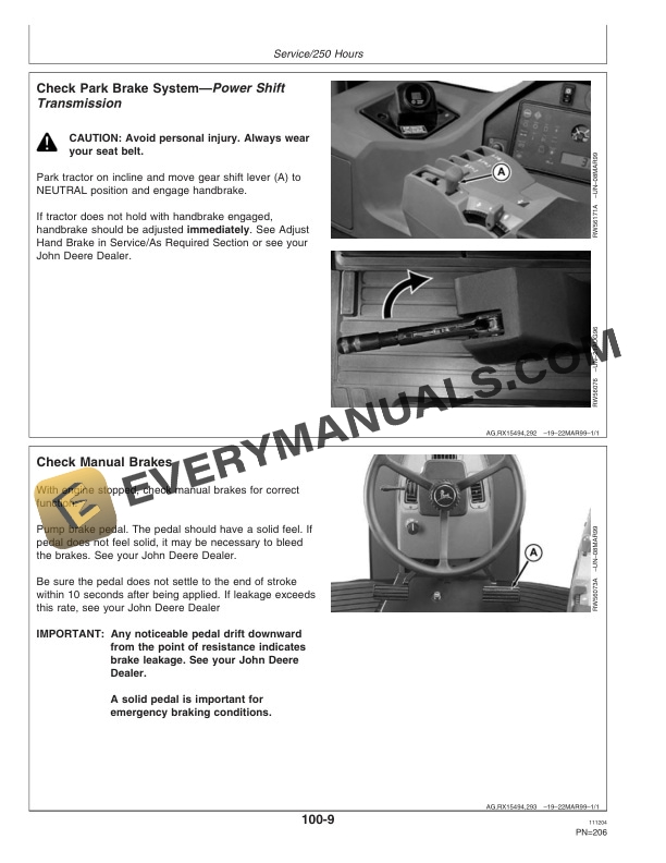 John Deere 9100 9200 9300 and 9400 Tractor Operator Manual OMAR165770 3