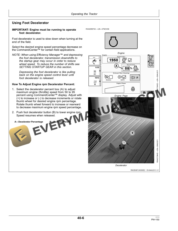 John Deere 9460RT, 9510RT and 9560RT Tractor Operator Manual OMRE560321 2 John Deere 9460RT, 9510RT and 9560RT Tractor Operator Manual OMRE560321-2