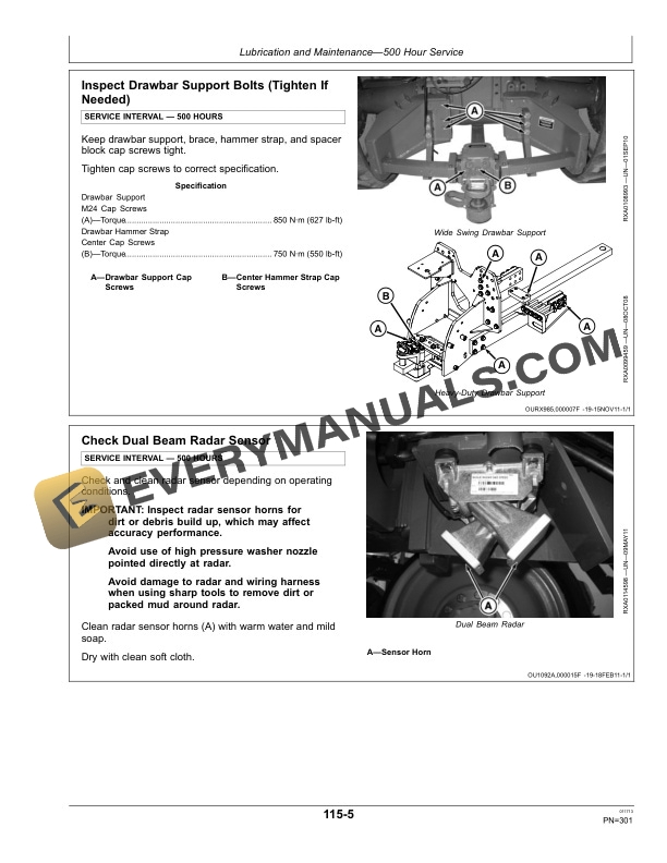 John Deere 9460RT, 9510RT and 9560RT Tractor Operator Manual OMRE560321 3 John Deere 9460RT, 9510RT and 9560RT Tractor Operator Manual OMRE560321-3