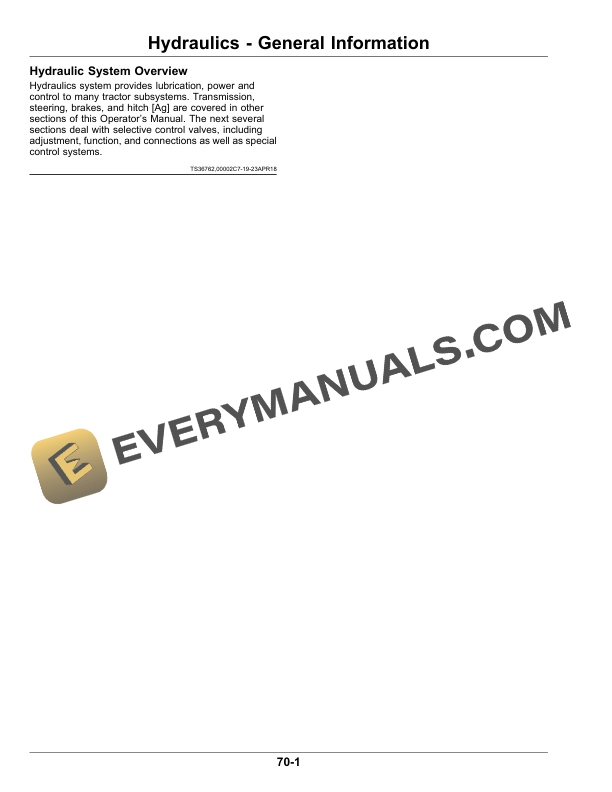 John Deere 9R Tractors Operator Manual OMRE595593 4 John Deere 9R Tractor Operator Manual OMRE595593-2