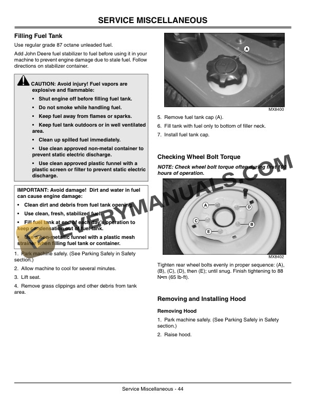 John Deere GT225 GT235 and GT245 Tractor Operator Manual OMM148971 3