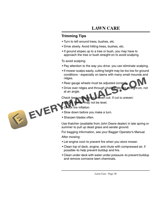 John Deere LT133 Lawn Tractors Operator Manual OMM137829 2