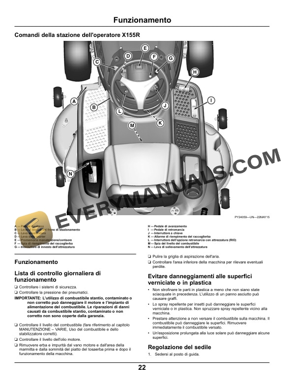 John Deere X115r, X135r, X155r Tractors Operator Manuals OMGX26150-3