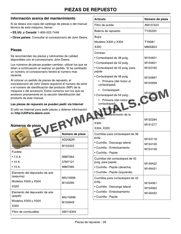 John Deere X300 Tractors Operator Manuals OMM157374 3