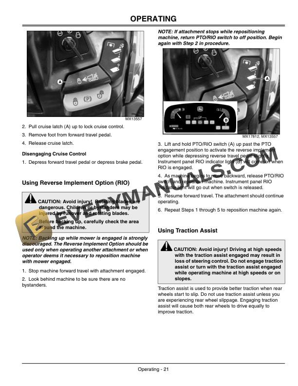 John Deere X495 X595 Tractor Operator Manual OMM151820 2