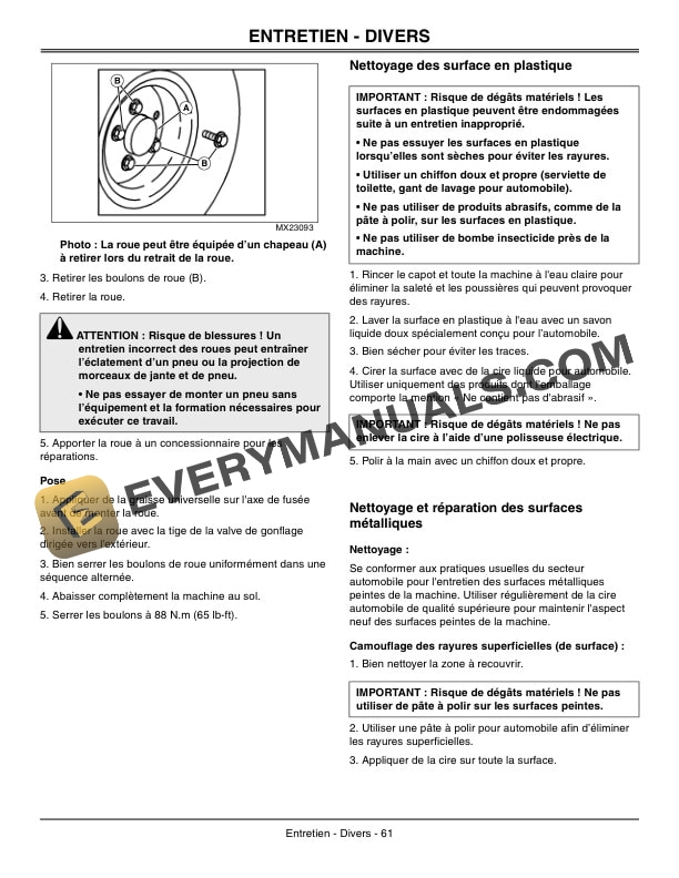 John Deere X500 Multi terrain Series Tractors Operator Manuals OMM163308 2