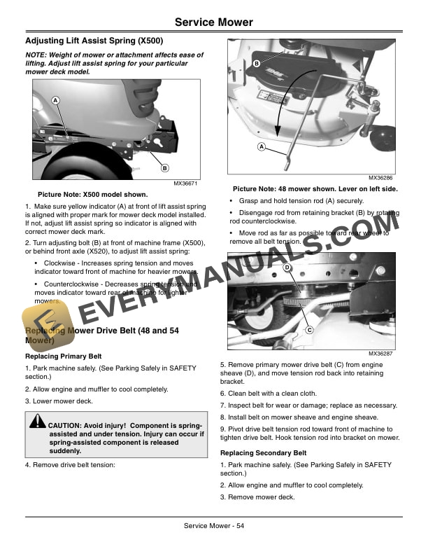 John Deere X500 Multi-Terrain Series Tractors Operator Manual OMM167791 5 John Deere X500 Tractor Operator Manual OMM167791-3