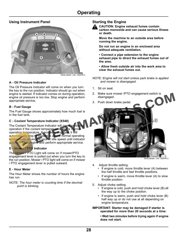John Deere X500, X530, X534 Multi-Terrain Series Tractors Operator Manual OMM174454 4 John Deere X500, X530, and X534 Tractor Operator Manual OMM174454-2