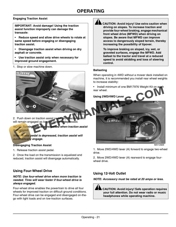 John Deere X575 X585 Tractor Operator Manual OMM150217 2