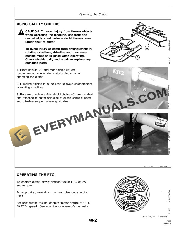 John Deere 1018 Rotary Cutter Operator Manual OMW44173 2