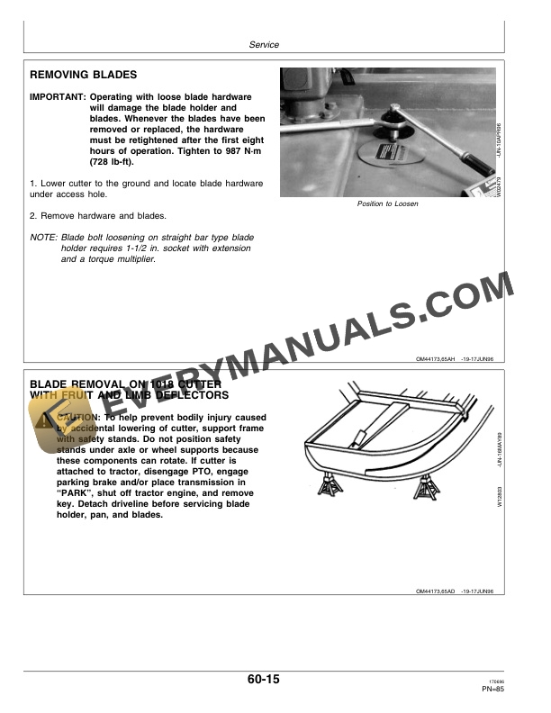 John Deere 1018 Rotary Cutter Operator Manual OMW44173 3