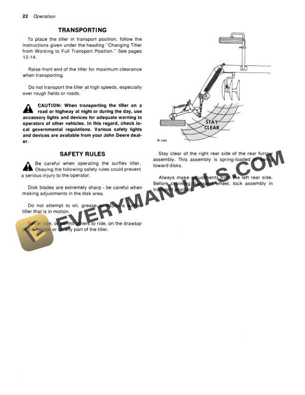 John Deere 1400 AND 2400 SERIES SURFLEX DISK Operator Manual OMW21316 3