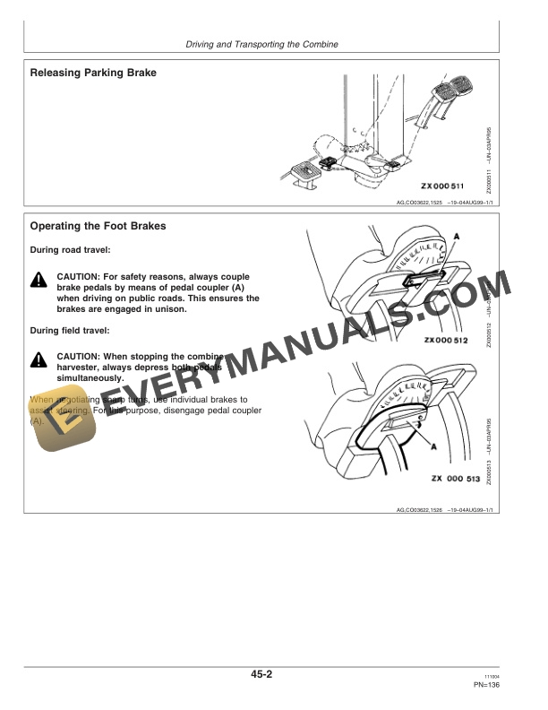 John Deere 1450 1550 1450 CWS 1550 CWS 1450 WTS and 1550 WTS Combine Operator Manual OMCQ53869 2