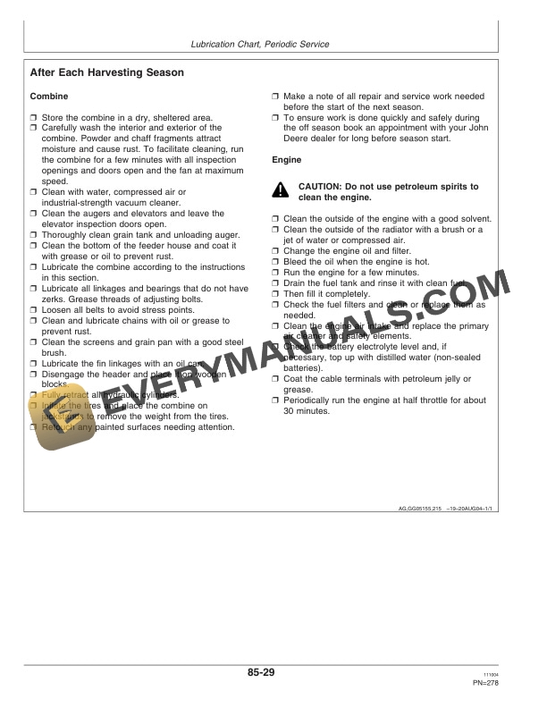 John Deere 1450 1550 1450 CWS 1550 CWS 1450 WTS and 1550 WTS Combine Operator Manual OMCQ53869 3