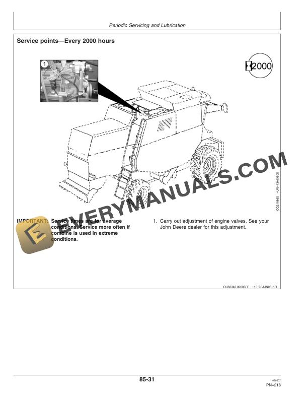 John Deere 1450 CWS Combine Operator Manual OMCQ72746 3