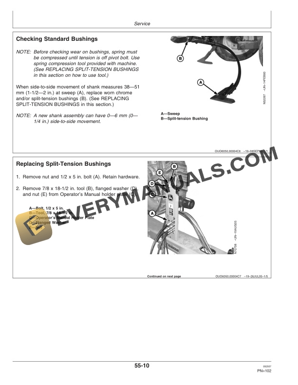 John Deere 2210 Floating Hitch Field Cultivator Operator Manual OMN300671 3