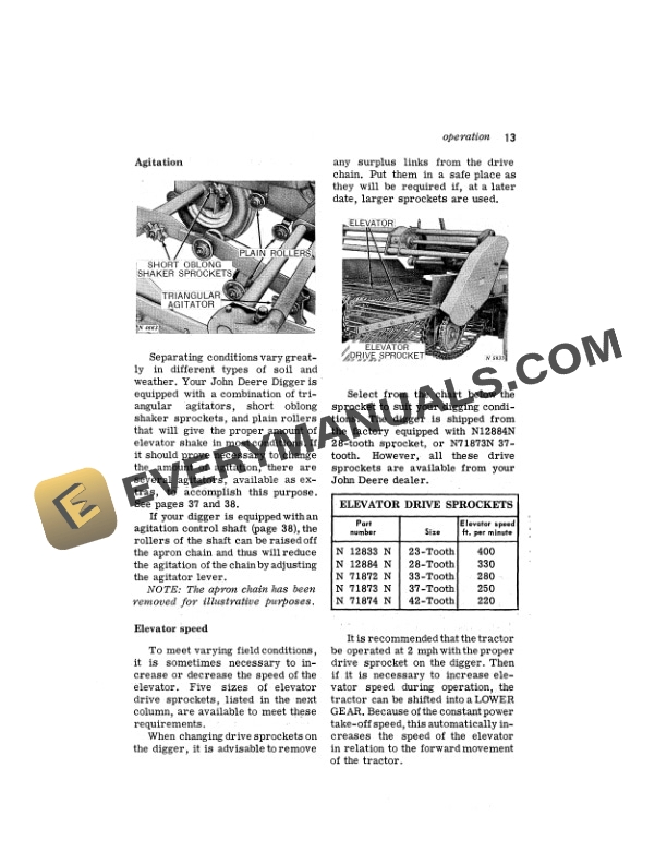 John Deere 30 SERIES POTATO DIGGER AND NO. 2 STONE PICKER ATTACHMENT Operator Manual OMN97581 2