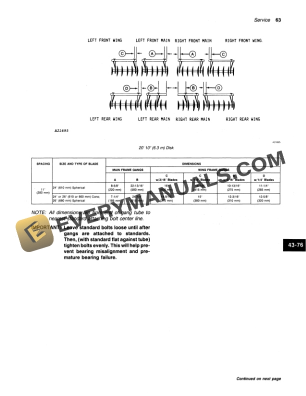 John Deere 335 Wing Fold Power Flex Disk Operator Manual OMA48057 3