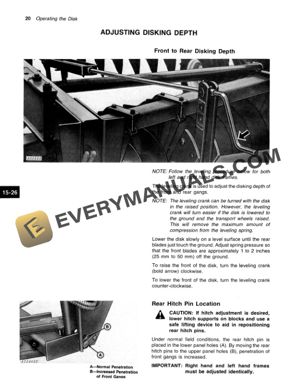 John Deere 375 Swinger Disk Operator Manual OMA38139 2