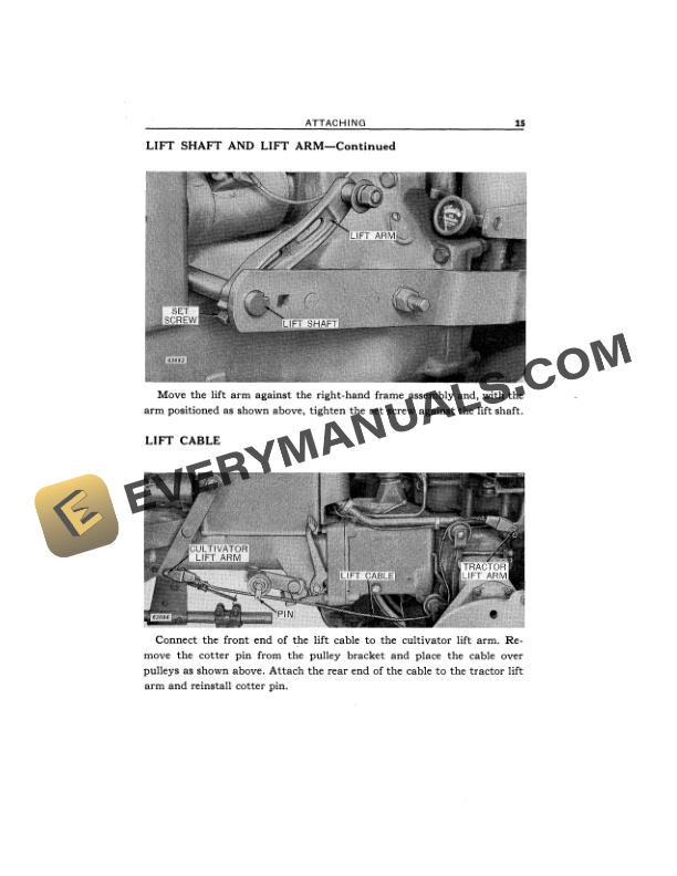 John Deere 4110 ONE ROW ROW CROP CULTIVATOR Operator Manual OMN60959 2