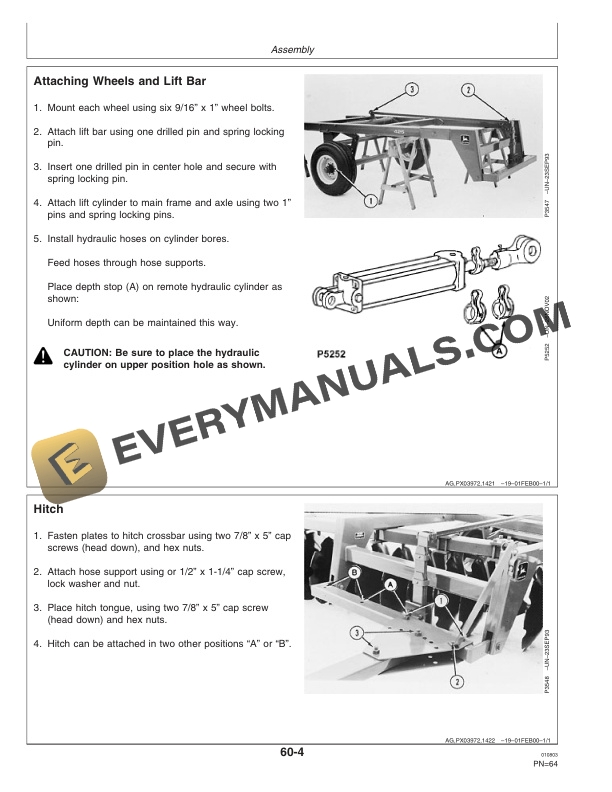 John Deere 425 Disk Harrow Wheel Type Offset Operator Manual OMP57112 3