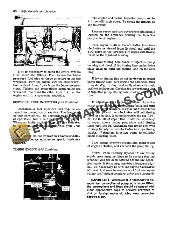 John Deere 55 95 and 105 Combine Operator Manual OMH63962 3