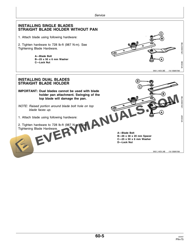 John Deere 609 709 Rotary Cutter Operator Manual OMW40647 3