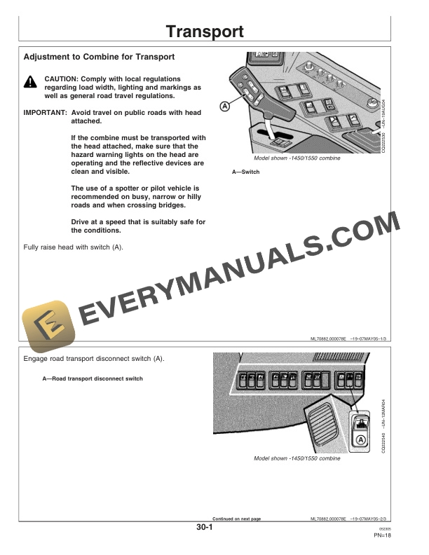 John Deere 670 and 870 Corn Head Operator Manual OMCQ64650 2
