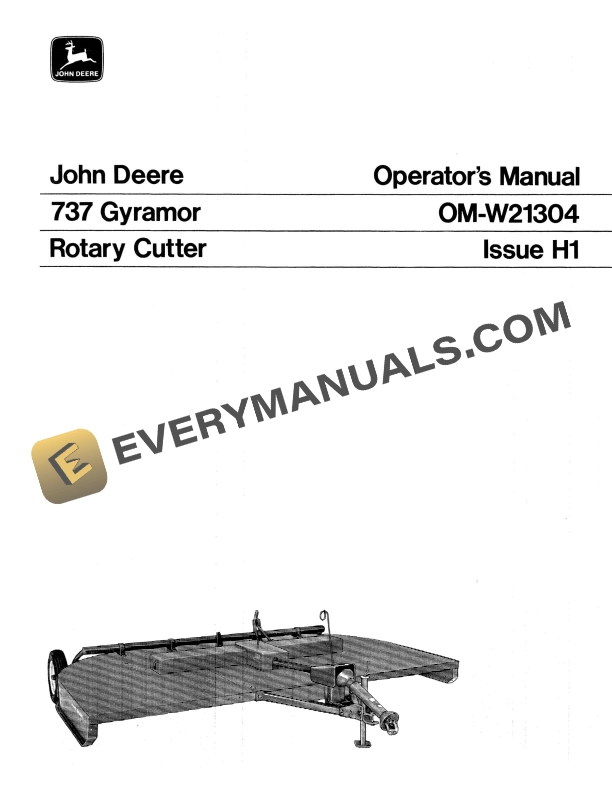 John Deere 737 Gyramor Rotary Cutter Operator Manual OMW21304-1