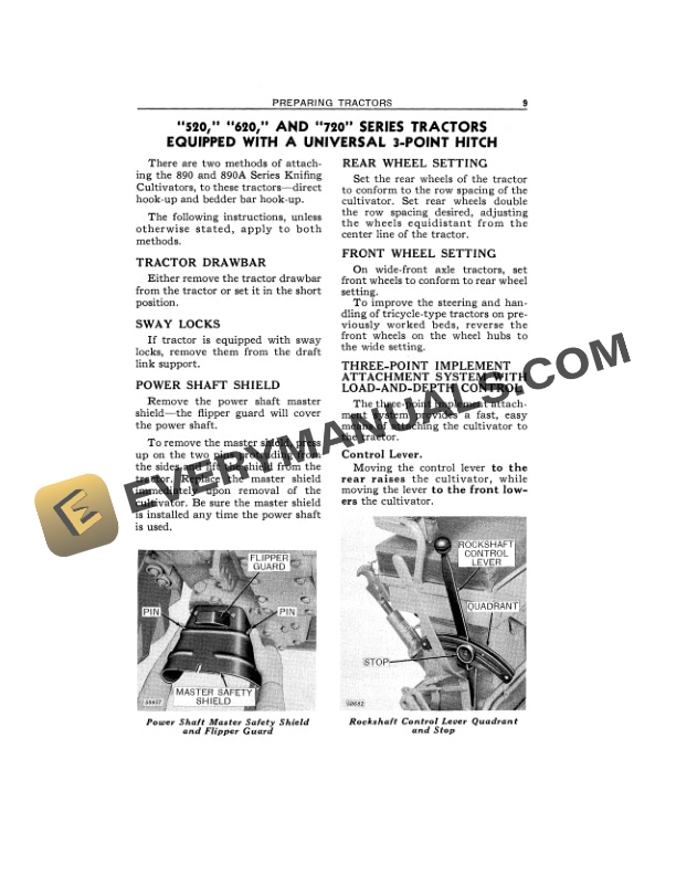 John Deere 890 AND 890A SERIES KNIFING CULTIVATOR Operator Manual OMA77257 2