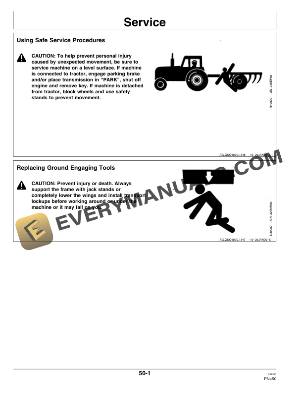 John Deere 960 Series Integral Field CULTIVATOR Operator Manual OMN200848 3