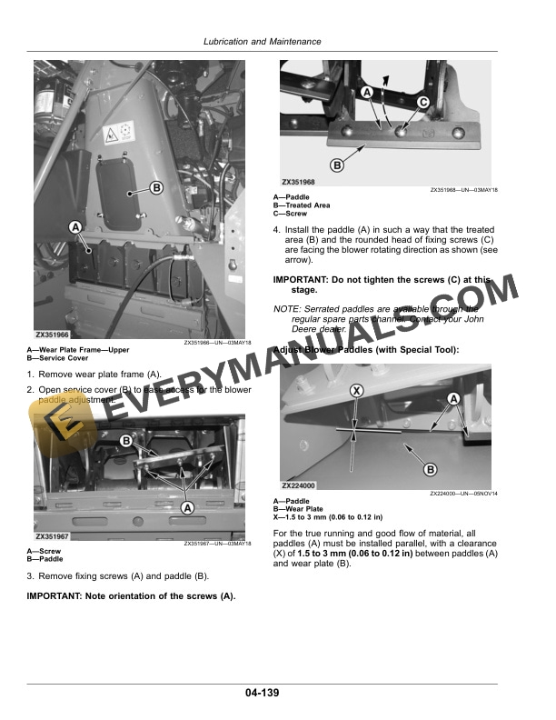 John Deere 9700, 9800, 9900 Self-Propelled Forage Harvester Operator Manual OMHXE151760 5 John Deere 9700, 9800, and 9900 Self-Propelled Forage Harvester Operator Manual OMHXE151760-3