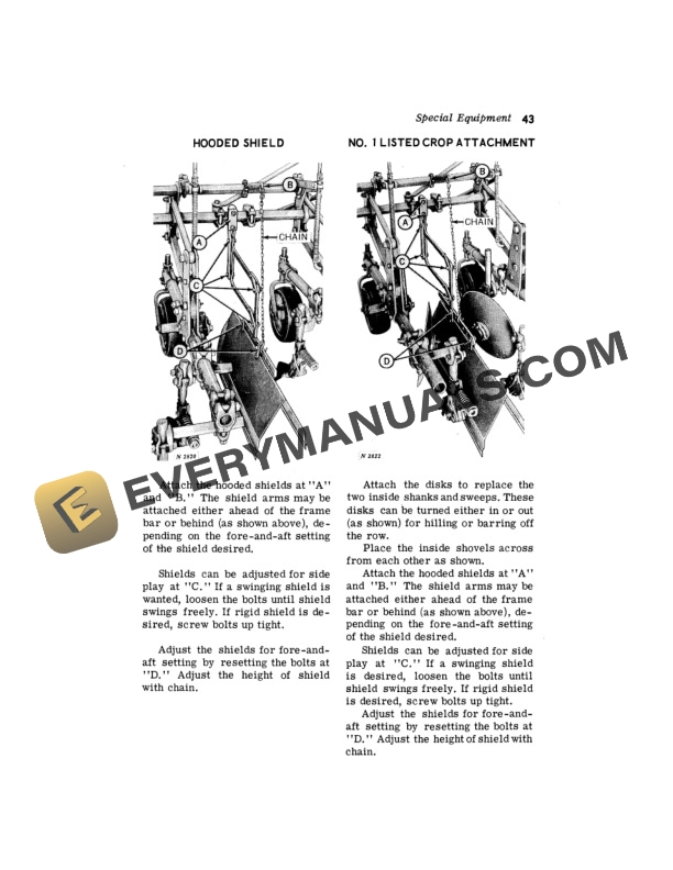 John Deere A2 T2 TWO ROW A4 T4 FOUR ROW ROW CROP CULTIVATOR Operator Manual OMN159009 3