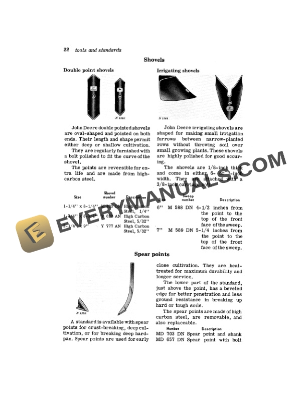 John Deere AT12BB BEET BEAN VEGETABLE CULTIVATOR Operator Manual OMN97680 3