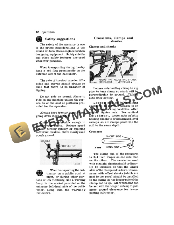 John Deere AU2 TWO ROW AU4 FOUR ROW ROW CROP CULTIVATOR Operator Manual OMN97514N 2