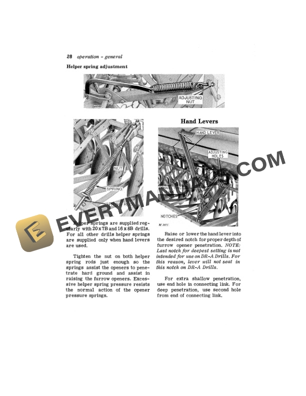 John Deere B B A FB B DF B DR A End Wheel Grain Drill Operator Manual OMM18670 2