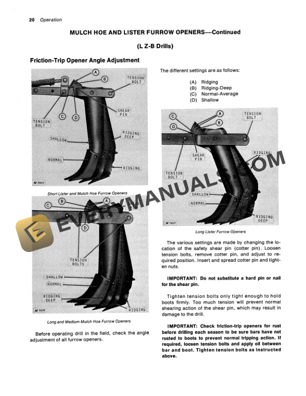 John Deere LL A LZ B and PD A Press Grain Drill Operator Manual OMN159299 2