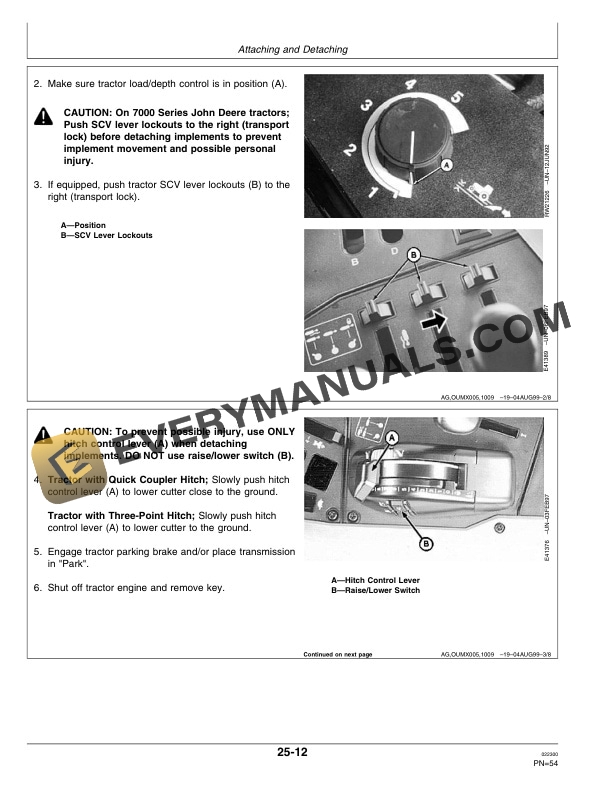 John Deere MX8 and MX10 Rotary Cutter Operator Manual OMW45015 2