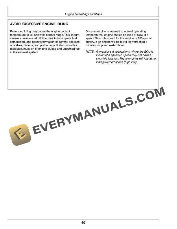 John Deere PowerTech 105 L 125 L 6105 en 6125 OEM Diesel Engines Operator Manual OMRG25752 2