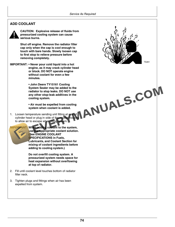 John Deere PowerTech Series 400 6076 OEM Diesel Engines Operator Manual OMRG25413 3