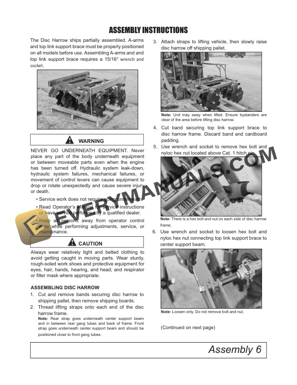 John Deere TM1179 TM1173 TM1164 TM1062L TM1048 LDISK HARROW Operator Manual 5TITE511274 2