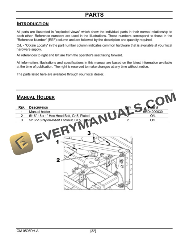 John Deere TM1275 TM1292 TM1395 DISK HARROW Operator Manual 5RDTM1275A0 3