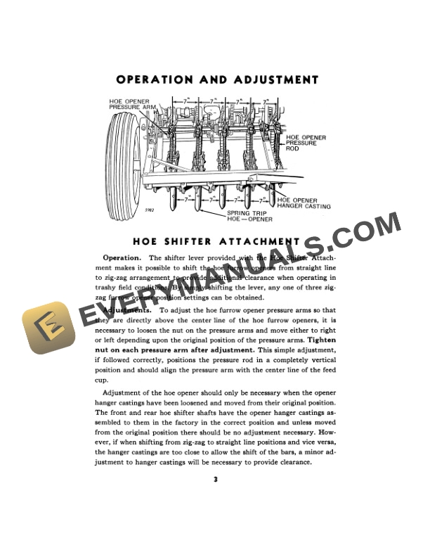 John Deere VAN BRUNT MODELS FB AND FB A HOE SHIFTER DRILL Operator Manual OMM6857 2