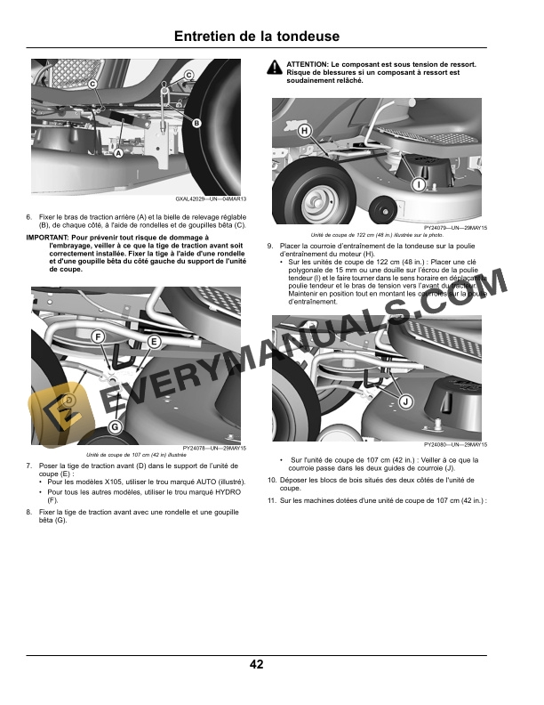 John Deere X105, X125, X165 Tractors Operator Manual OMGX26101 4 John Deere X105, X125, X165 Tractors Operator Manuals OMGX26101-2